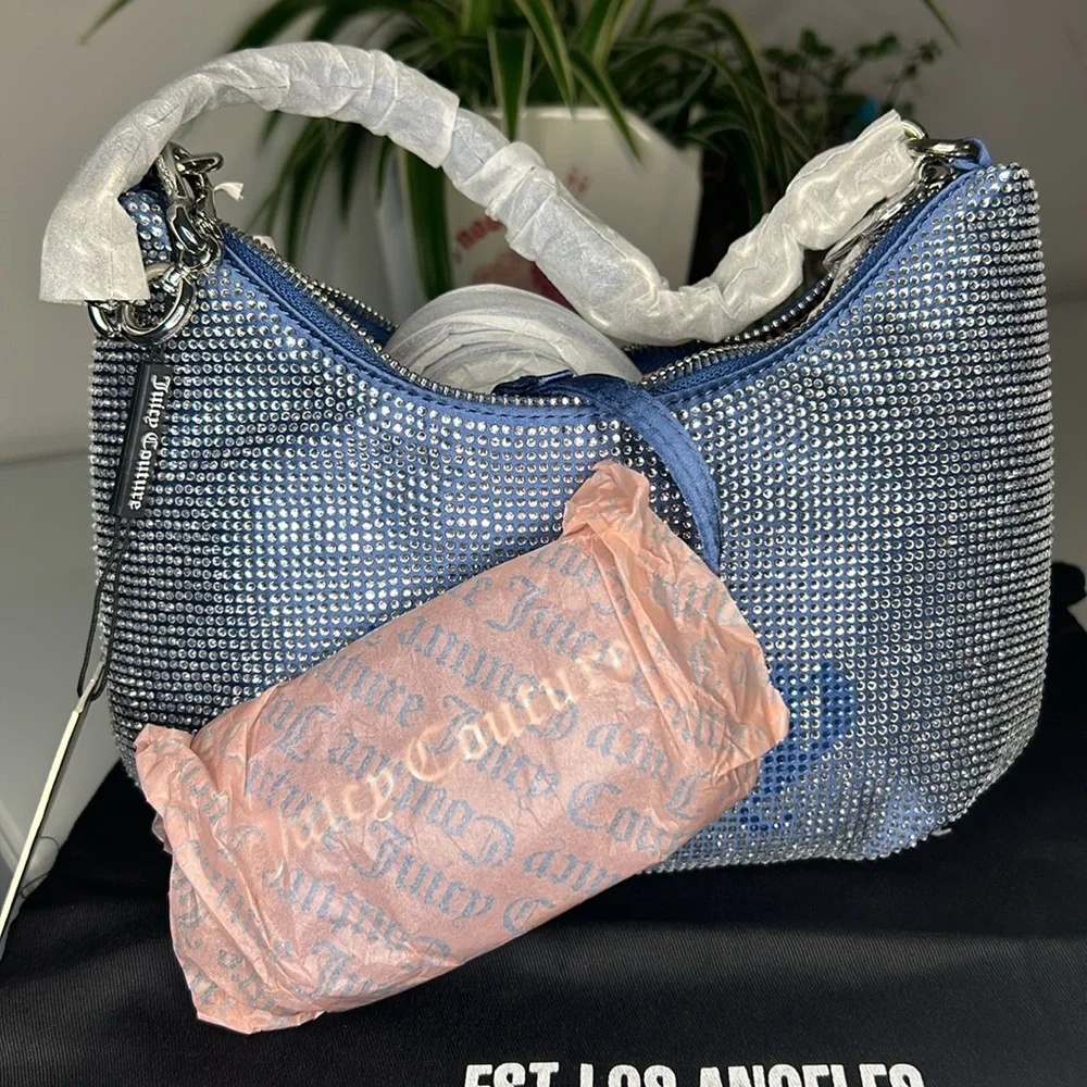 Juicy Couture UK Blue rhinestone Shoulder Bag